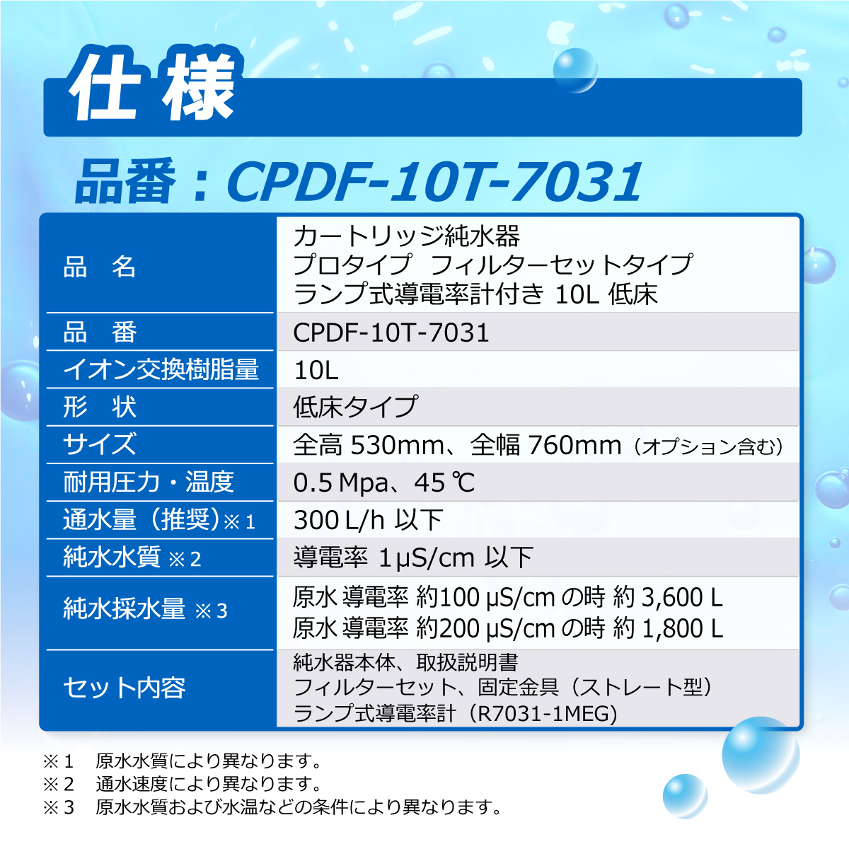 サンエイ化学 カートリッジ純水器 10L プロタイプ フィルター