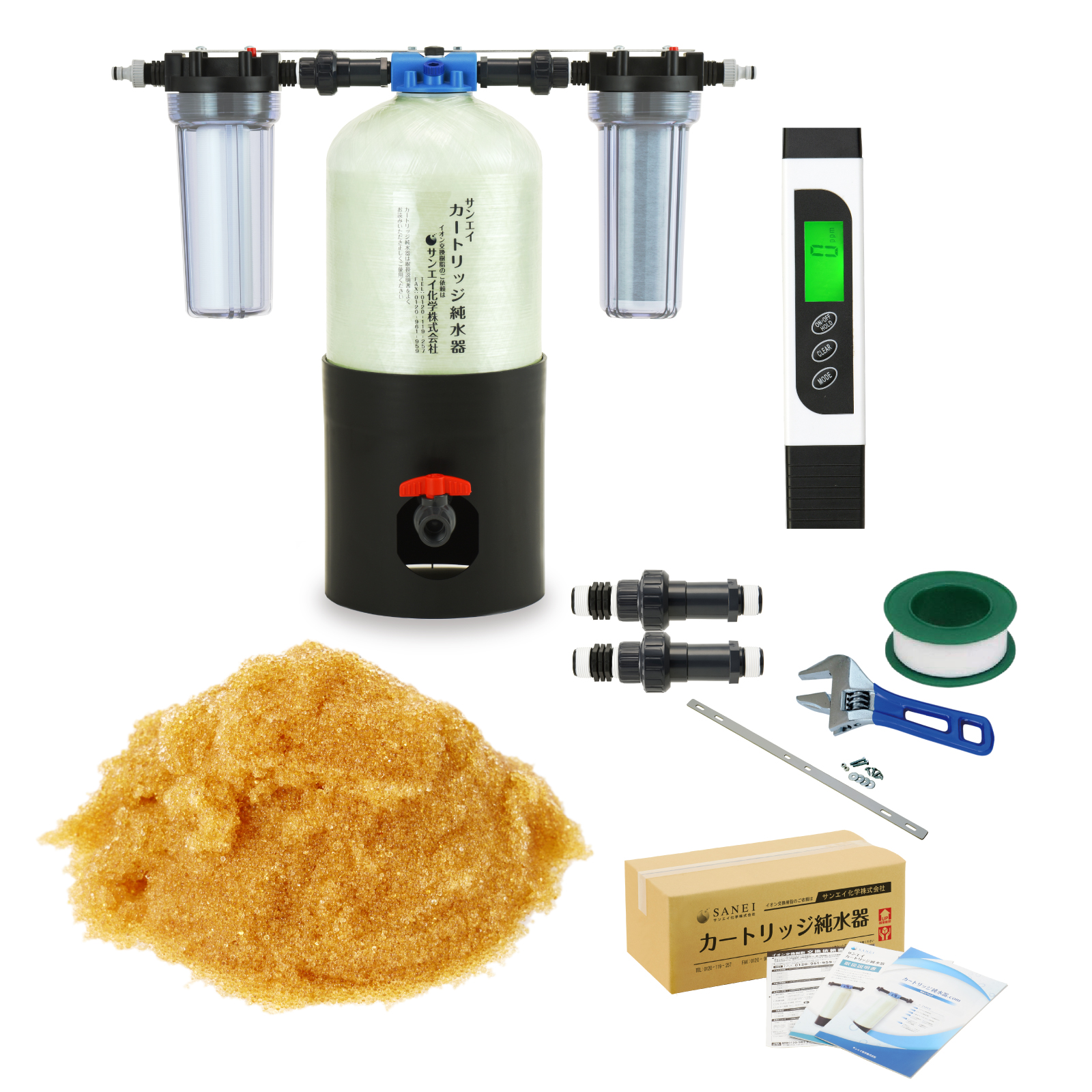 サンエイ化学 カートリッジ純水器 15L プロタイプ フィルター