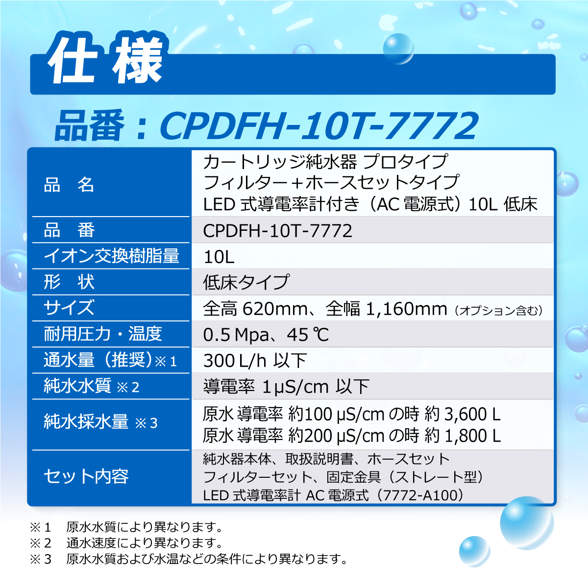 サンエイ化学 カートリッジ純水器 10L プロタイプ フィルター＋