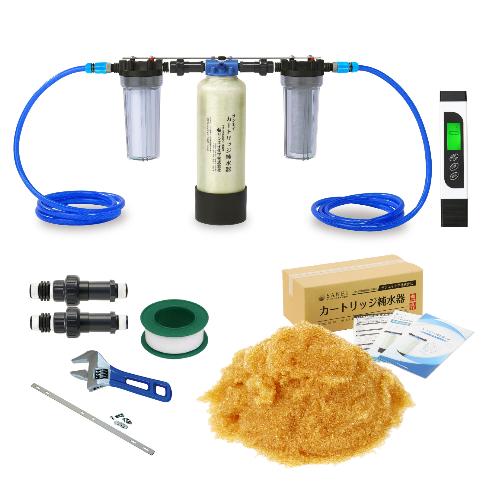 サンエイ化学 カートリッジ純水器 5L プロタイプ フィルター＋