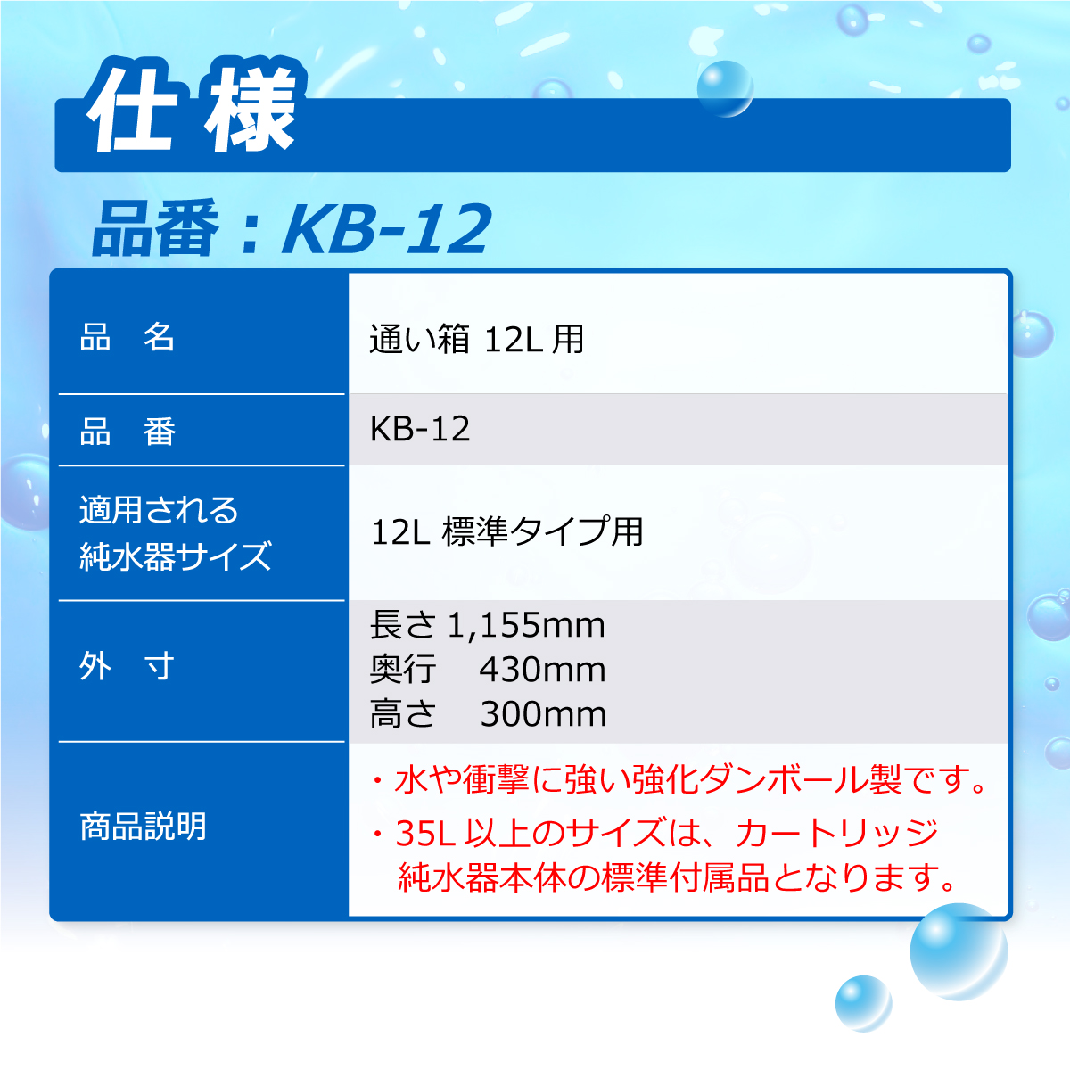 サンエイ化学 カートリッジ純水器 12L用 通い箱 KB-12